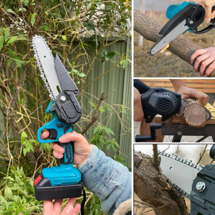 Mini Cordless Electric Chainsaw + (2 FREE Batteries)